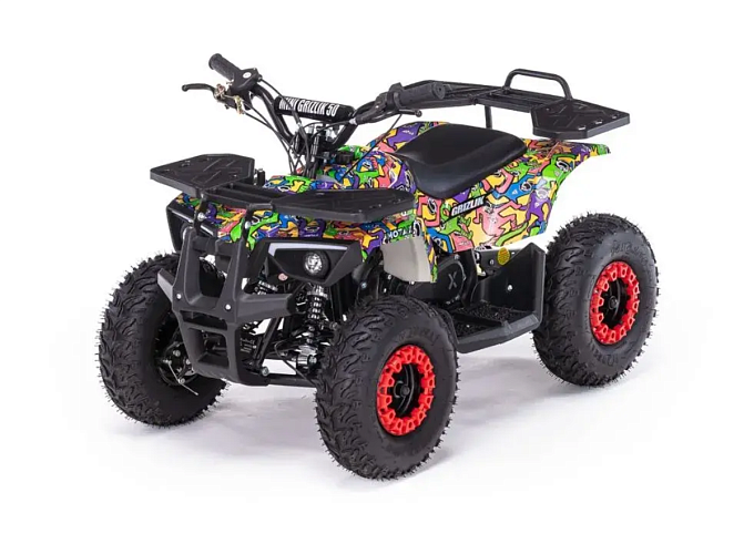 Детский бензиновый квадроцикл MOTAX GRIZLIK MINI ES BW купить в интернет-магазине ElectronMotors